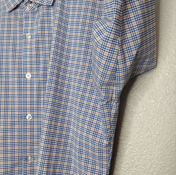 Mizzen+Main Men's Checkered Trim Fit Long Sleeve Button Down Dress Shirt Sz M - Picture 8 of 12